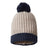 Richardson Chunky Cable Beanie - Richardson 143R Stone/ Navy One Size Beanies