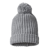 Richardson Chunky Cable Beanie - Richardson 143R Stone/ Navy One Size Beanies