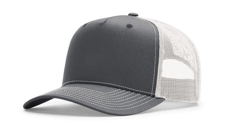 Richardson Five Panel Champ Trucker - Richardson 112FPC Charcoal/Ice Grey Adjustable Caps