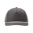 Richardson Five Panel Classic Rope Cap - Richardson 258 Dark Grey/ White Adjustable Caps