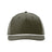 Richardson Five Panel Classic Rope Cap - Richardson 258 Dark Olive Green/ White Adjustable Caps