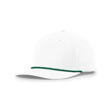 Richardson Five Panel Classic Rope Cap - Richardson 258 Light Grey/ White Adjustable Caps