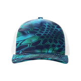Richardson Five - Panel Printed Trucker Cap - Richardson 112PFP Blaze Duck Camo/ Blaze Adjustable Caps