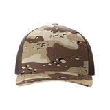 Richardson Five - Panel Printed Trucker Cap - Richardson 112PFP Blaze Duck Camo/ Blaze Adjustable Caps