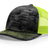 Richardson Five - Panel Printed Trucker Cap - Richardson 112PFP Kryptek Typhon/ Neon Yellow Adjustable Caps