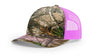 Richardson Five - Panel Printed Trucker Cap - Richardson 112PFP Realtree Edge/ Neon Pink Adjustable Caps