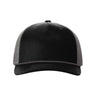Richardson Five - Panel Trucker with Rope Cap - Richardson 112FPR Black/ Charcoal Adjustable Hats
