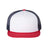 Richardson Foamie Trucker Cap - Richardson 113 White/ Navy/ Red Adjustable Hats