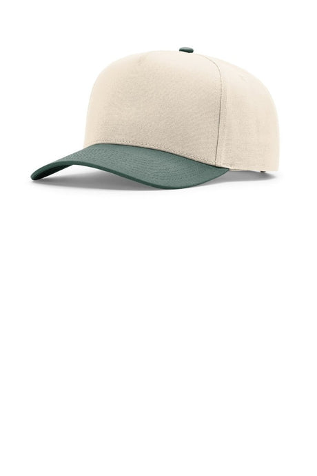 Richardson Full Fabric 5 - Panel Champ 323FPC - Richardson 323FPC Cream/ Cream/ Dark Green OSFA Caps