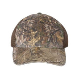 Richardson Garment Washed Printed Trucker Cap - Richardson 111P Realtree Edge/ Brown Adjustable Hats