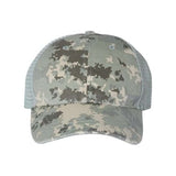 Richardson Garment Washed Printed Trucker Cap - Richardson 111P Shadow Grass Habitat/ Brown Adjustable Hats
