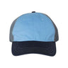Richardson Garment - Washed Trucker Cap - Richardson 111 Columbia Blue/ Charcoal/ Navy Adjustable Hats
