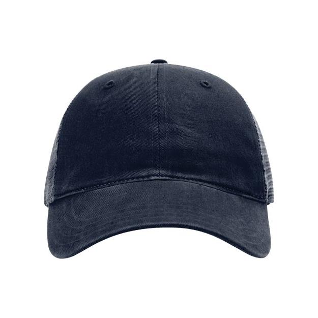 Richardson Garment - Washed Trucker Cap - Richardson 111 Navy Adjustable Hats