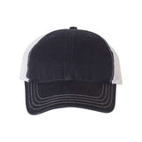 Richardson Garment - Washed Trucker Cap - Richardson 111 Navy/ White Adjustable Hats