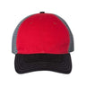 Richardson Garment - Washed Trucker Cap - Richardson 111 Red/ Charcoal/ Black Adjustable Hats