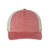 Richardson Low Pro Heather Trucker Cap - Richardson 115CH Red Heather/ Birch Adjustable Hats