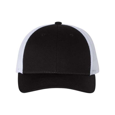 Richardson Low Pro Trucker Cap - Richardson 115 Black/ White M/L Caps