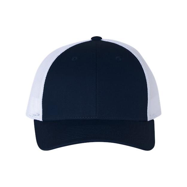 Richardson Low Pro Trucker Cap - Richardson 115 Navy/ White M/L Caps