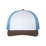 Richardson Low Pro Trucker Cap - Richardson 115 White/ Blue Hawaiin/ Pale Orange M/L Caps