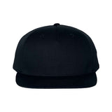 Richardson Pinch Front Structured Snapback Trucker Cap - Richardson 255 Black Adjustable Hats