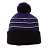 Richardson Pom Cuffed Beanie - Richardson 134 Purple/ Black/ White One Size Beanies