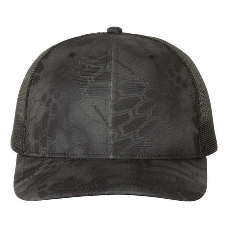 Richardson Printed Trucker Cap - Richardson 112P Kryptek Typhon/ Black Adjustable Caps