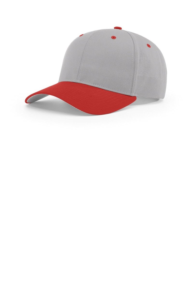 Richardson Pro Twill Snapback 212 - Richardson 212 Grey/ Grey/ Red M/L Hats