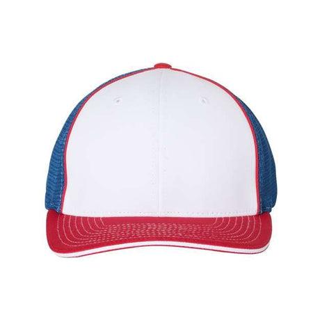 Richardson Pulse Sportmesh R - Flex Cap - Richardson 172 White/ Royal/ Red Tri S/M Caps