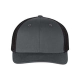 Richardson R - Flex Trucker Cap - Richardson 110 Charcoal/ Black S/M Caps