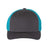 Richardson R - Flex Trucker Cap - Richardson 110 Charcoal/ Neon Blue S/M Caps