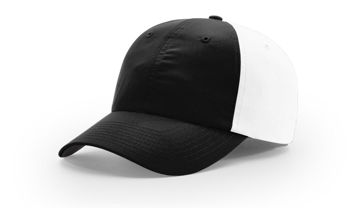 Richardson Relaxed Performance Lite Cap - Richardson 220 Black / White Adjustable Performance Caps