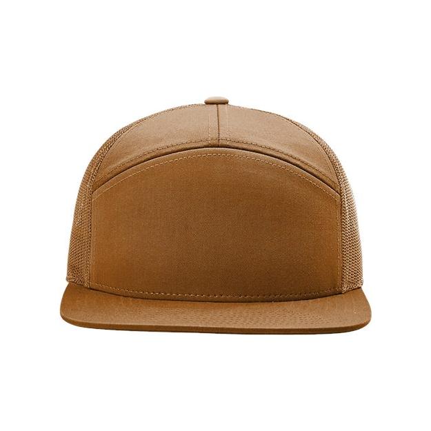 Richardson Seven - Panel Trucker Cap - Richardson 168 Caramel Adjustable Hats