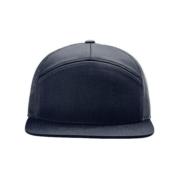 Richardson Seven - Panel Trucker Cap - Richardson 168 Navy Adjustable Hats