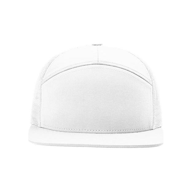Richardson Seven - Panel Trucker Cap - Richardson 168 White Adjustable Hats