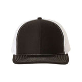 Richardson Snapback Trucker Cap - XL - Richardson 112 Black/ White XL Hats