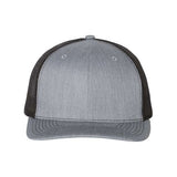 Richardson Snapback Trucker Cap - XL - Richardson 112 Heather Grey/ Black XL Hats