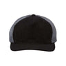 Richardson Troutdale Corduroy Trucker Cap - Richardson 930 Black/ Charcoal Adjustable Hats