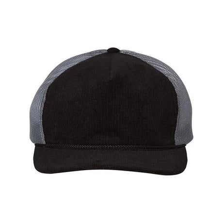 Richardson Troutdale Corduroy Trucker Cap - Richardson 930 Light Grey/ Black Adjustable Hats