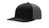 Richardson Twill Back Trucker Cap - Richardson 312 Black/ Charcoal Adjustable Hats