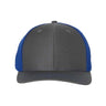 Richardson Twill Back Trucker Cap - Richardson 312 Charcoal/ Royal Adjustable Hats