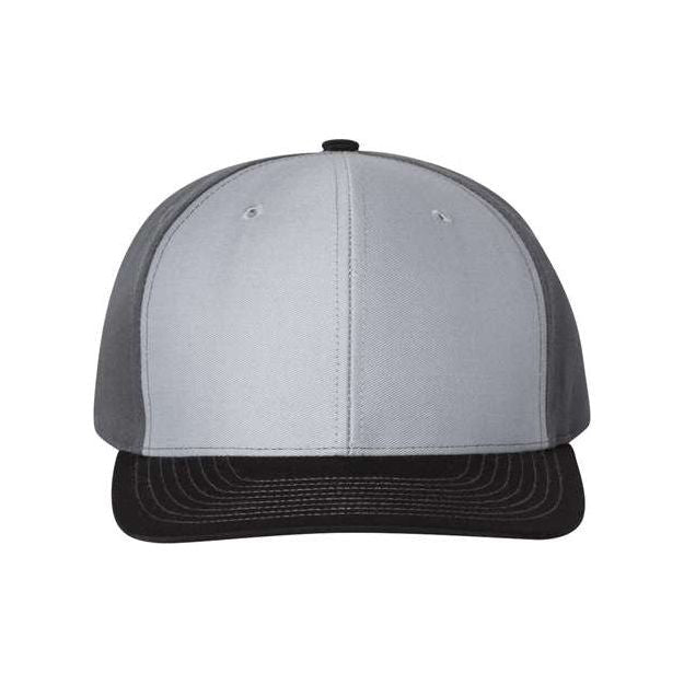 Richardson Twill Back Trucker Cap - Richardson 312 Grey/ Charcoal/ Black Adjustable Hats