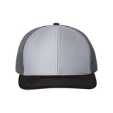 Richardson Twill Back Trucker Cap - Richardson 312 Grey/ Charcoal/ Black Adjustable Hats