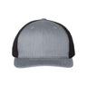 Richardson Twill Back Trucker Cap - Richardson 312 Heather Grey/ Black Adjustable Hats