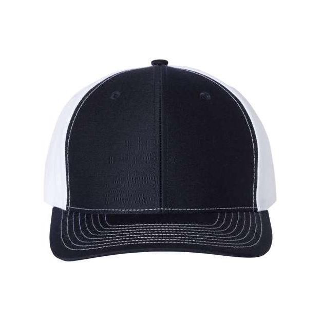 Richardson Twill Back Trucker Cap - Richardson 312 Royal/ White/ Red Adjustable Hats