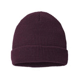 Richardson Waffle Cuffed Beanie - Richardson 146R Burgundy One Size Beanies