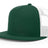 Richardson Wool Blend Flat Bill Trucker Cap - Richardson 511 Dark Green/White Adjustable Hats