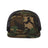 Richardson Wool Blend Flat Bill Trucker Cap - Richardson 511 Green Camo/ Black Adjustable Hats