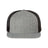Richardson Wool Blend Flat Bill Trucker Cap - Richardson 511 Heather Grey/ Black Adjustable Hats