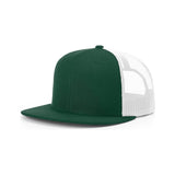 Richardson Wool Blend Flat Bill Trucker Cap - Richardson 511 Red/ Black Adjustable Hats