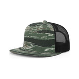 Richardson Wool Blend Flat Bill Trucker Cap - Richardson 511 Red/ Black Adjustable Hats